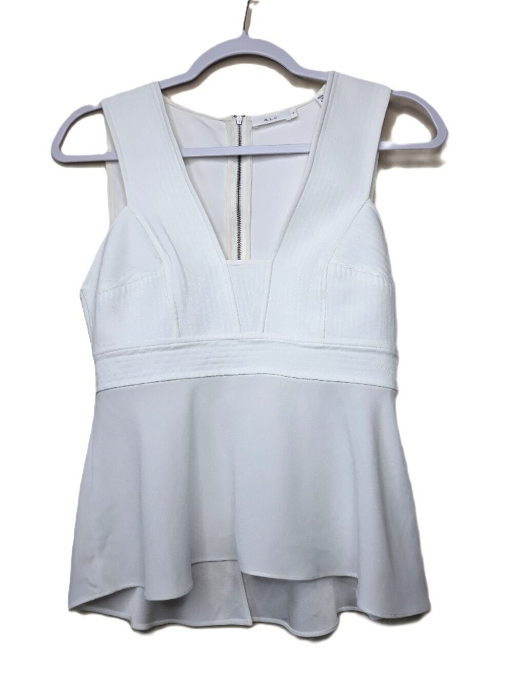 A.L.C. Top Off White Sleeveless Minimalist Clean Girl